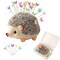 Hedgehog Shape Pin Cushion, Cute Pincushions Sewing Kit Lovely Needle Cushions Pins Holder Sewing Accessories Supplies with 100Pcs Colored Butterfly Pins for Quilting DIY Crafts Patchwork